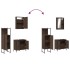 Set de muebles baño 3 pzas madera contrachapada roble