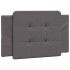 Estructura de cama con luces LED cuero sintético gris 90x200