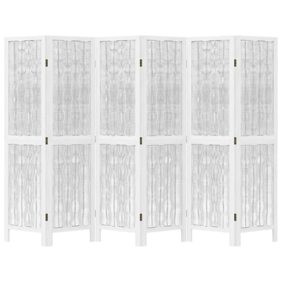 Biombo separador de 6 paneles madera maciza Paulownia