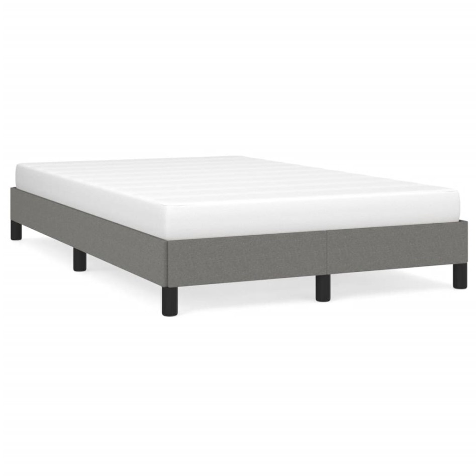 Estructura de cama de tela gris oscuro 120x200