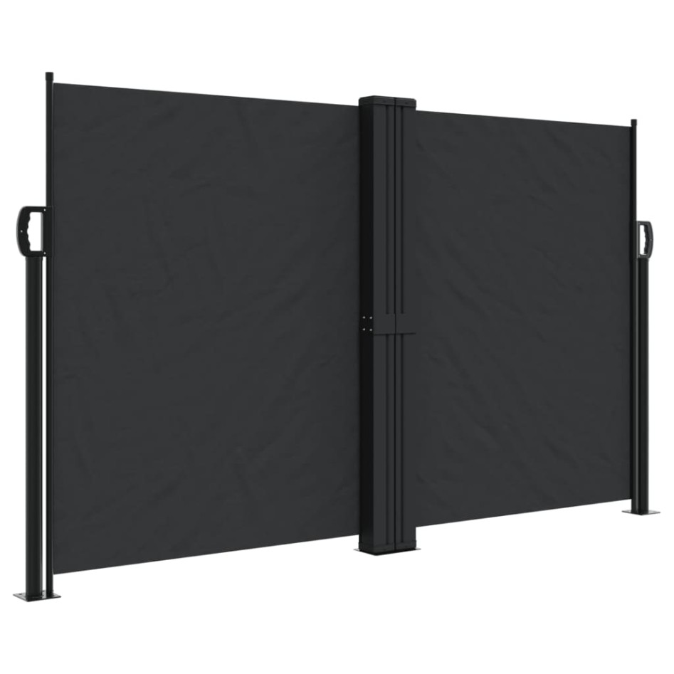 Toldo lateral retráctil negro 140x600