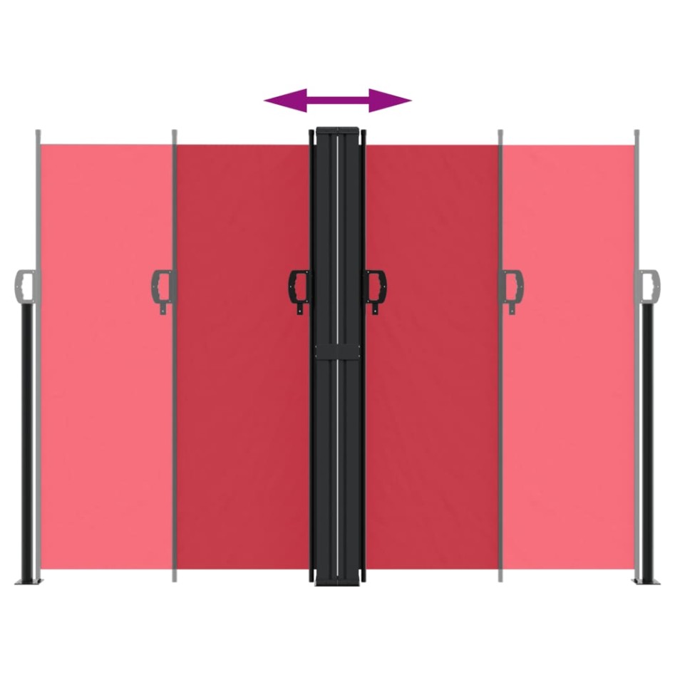 Toldo lateral retráctil rojo 180x600