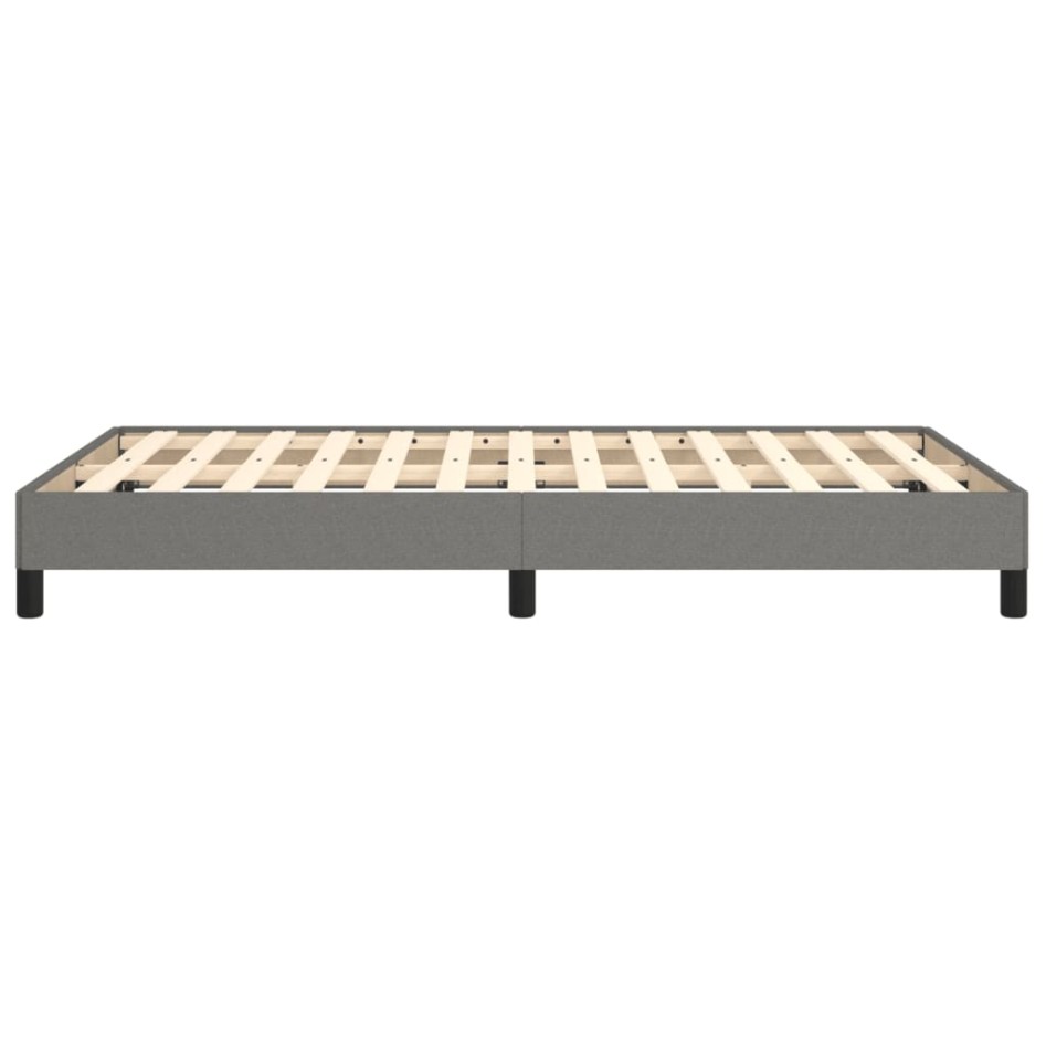 Estructura de cama de tela gris oscuro 120x200