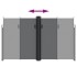 Toldo lateral retráctil negro 200x600