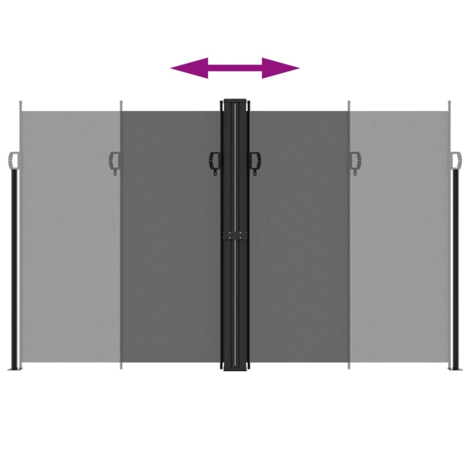 Toldo lateral retráctil negro 200x600