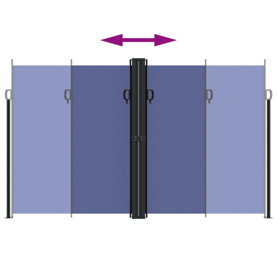 Toldo lateral retráctil azul 200x600