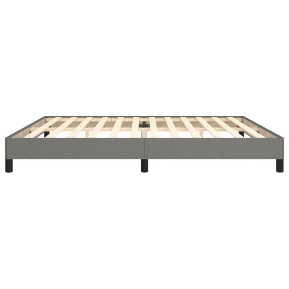 Estructura de cama tela gris oscuro 200x200