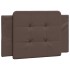 Cama con colchón cuero sintético marrón 100x200