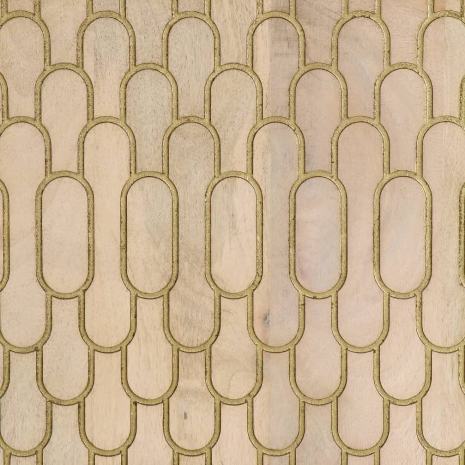 Armario auxiliar madera maciza de mango 90x33x75