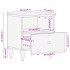 Mesitas de noche 2 uds madera maciza de mango 40x33x46