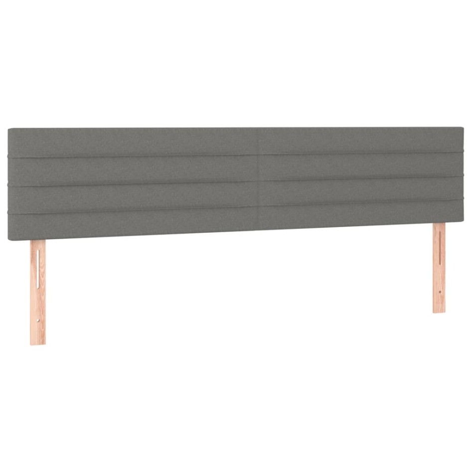 Cama box spring con colchón tela gris oscuro 120x190