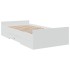 Cama con cajones madera de ingeniería blanca 75x190