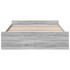 Cama con cajones madera ingeniería gris Sonoma 140x200