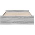 Cama con cajones madera ingeniería gris Sonoma 150x200