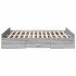 Cama con cajones madera ingeniería gris Sonoma 150x200