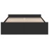 Estructura cama con cajones madera ingeniería negra 150x200