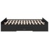 Estructura cama con cajones madera ingeniería negra 150x200