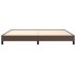 Estructura de cama de cuero sintético marrón 200x200