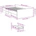 Cama con cajones madera ingeniería roble Sonoma 90x200