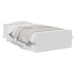 Cama con cajones madera de ingeniería blanca 190x190 cm