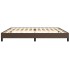 Estructura de cama de cuero sintético marrón 200x200