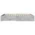 Cama con cajones madera ingeniería gris hormigón 150x200