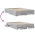 Cama con cajones madera ingeniería gris hormigón 150x200