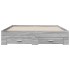 Cama con cajones madera ingeniería gris Sonoma 150x200
