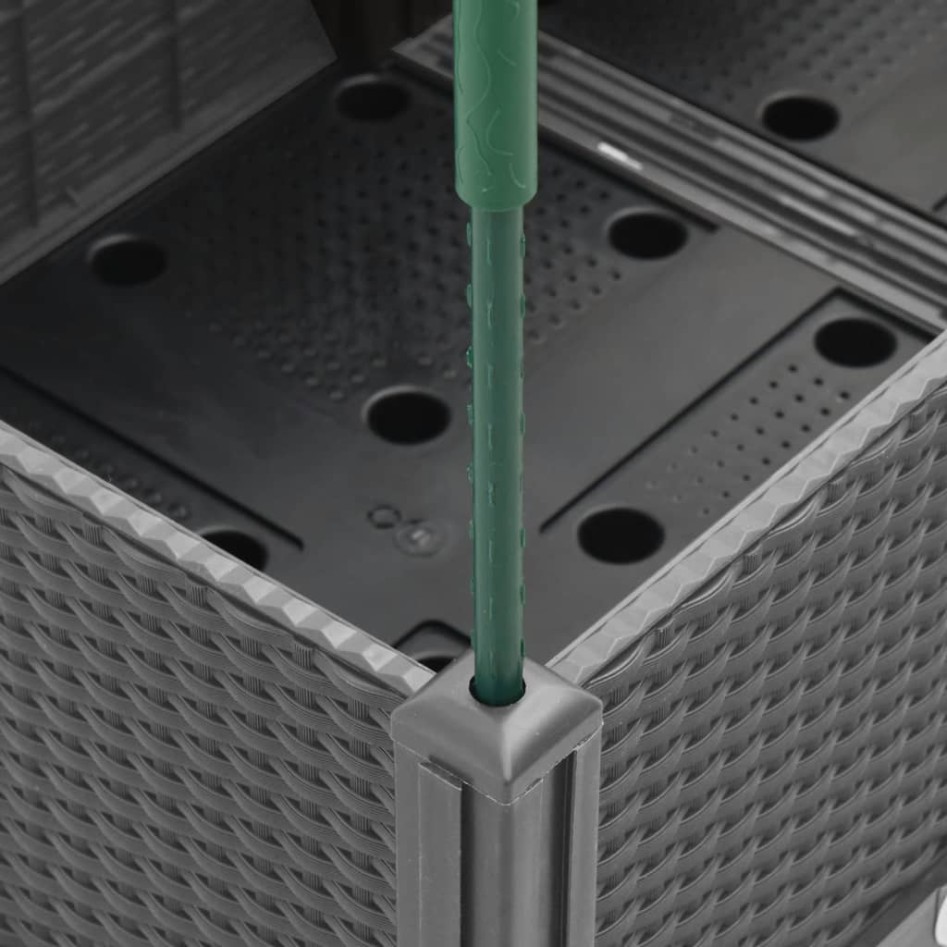 Jardinera con enrejado PP gris claro 160x120x142,5