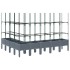 Jardinera con enrejado PP gris 200x160x142,5