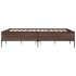 Estructura cama madera ingeniería metal marrón roble 140x200