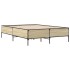 Estructura cama madera ingeniería metal roble Sonoma 140x190