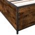 Estructura cama madera ingeniería metal roble ahumado