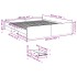 Cama con cajones madera ingeniería gris Sonoma 200x200