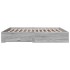 Cama con cajones madera ingeniería gris Sonoma 200x200