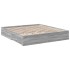Cama con cajones madera ingeniería gris Sonoma 200x200