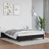 Estructura de cama de cuero sintético negro 140x200