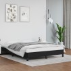 Estructura de cama de cuero sintético negro 140x200 cm