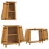 Conjunto de muebles de baño 3 piezas madera maciza de