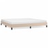 Estructura de cama de cuero sintético capuchino 200x200