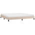 Estructura de cama de cuero sintético capuchino 200x200