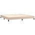 Estructura de cama de cuero sintético capuchino 200x200