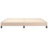 Estructura de cama de cuero sintético capuchino 200x200