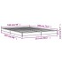 Estructura cama madera ingeniería metal gris Sonoma 150x200