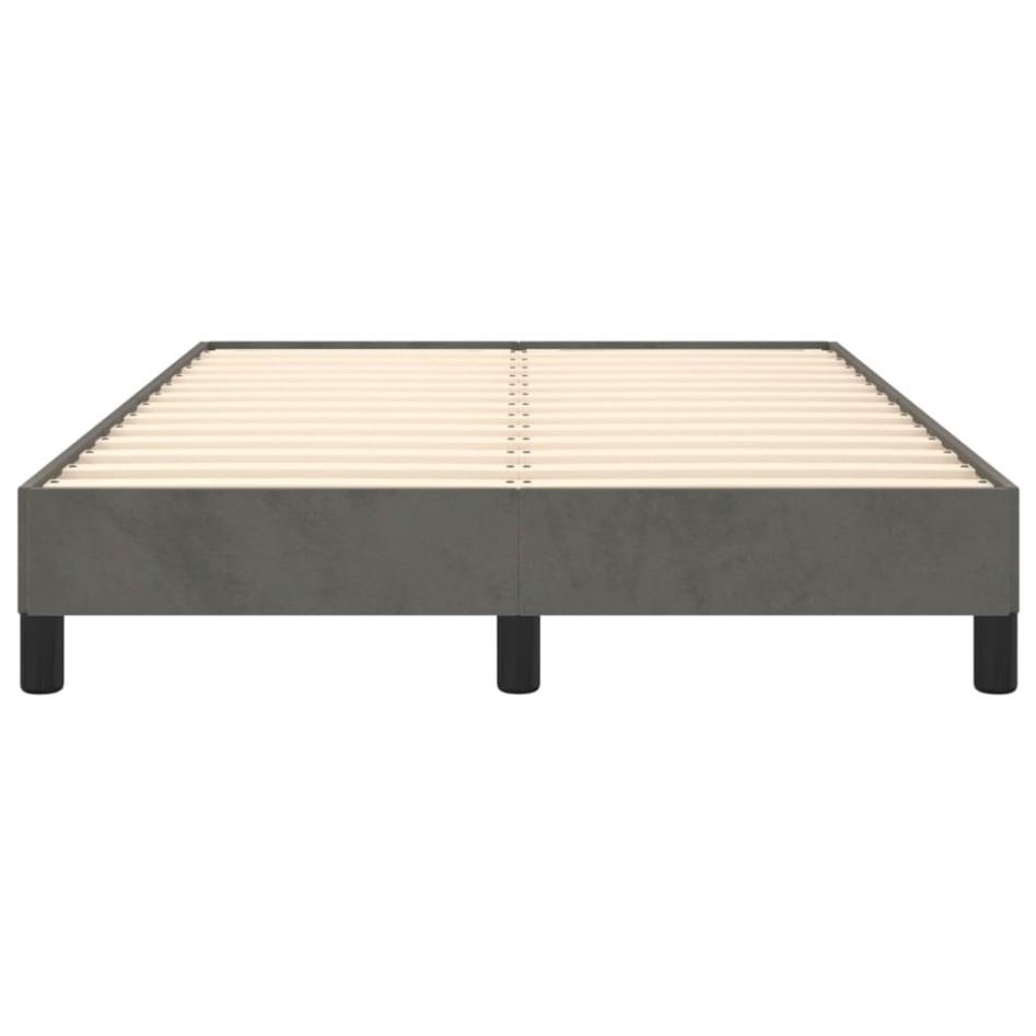 Estructura de cama de terciopelo gris oscuro 120x200