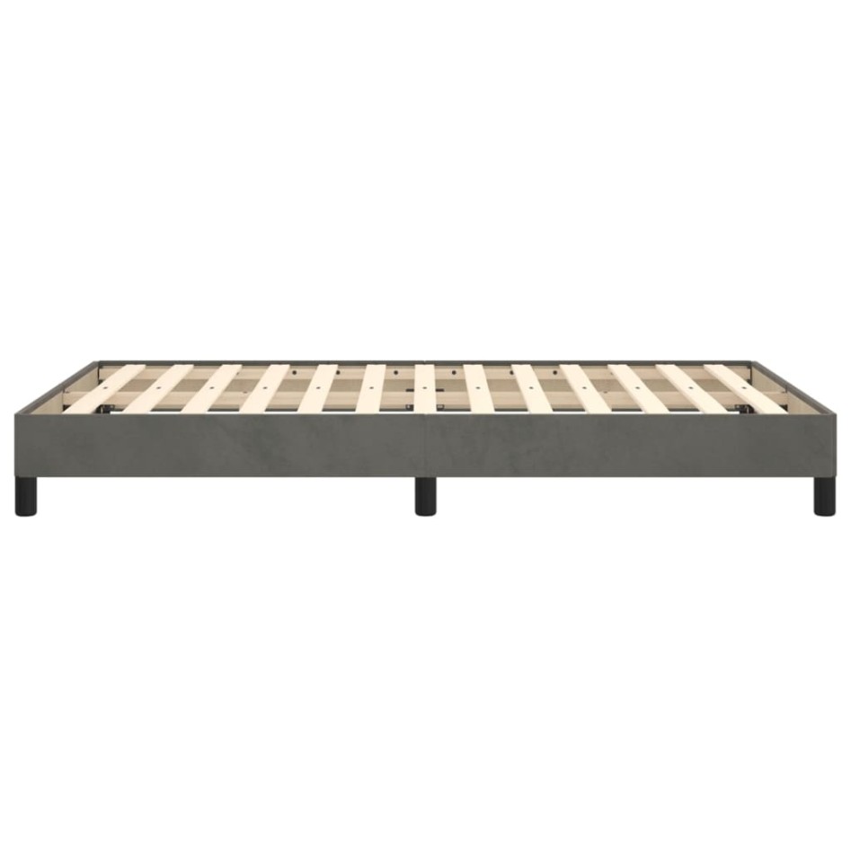 Estructura de cama de terciopelo gris oscuro 120x200