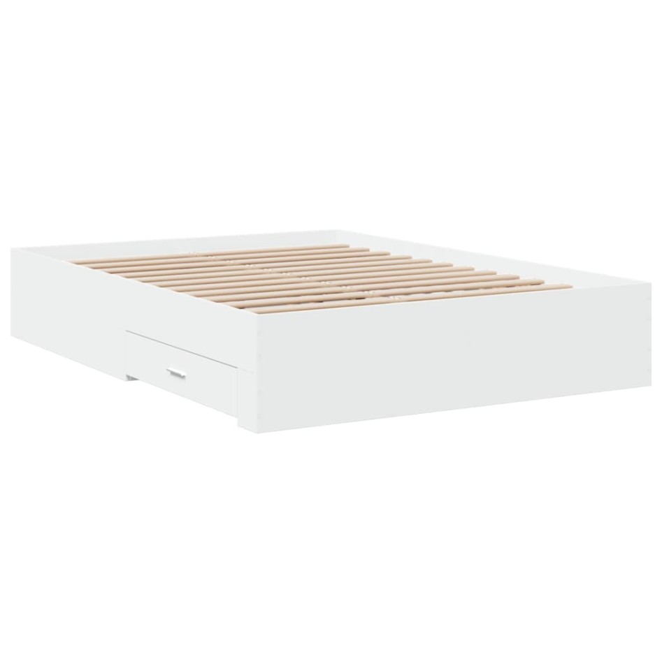 Cama con cajones madera de ingeniería blanco 120x190
