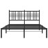 Estructura de cama con cabecero metal negro 120x200