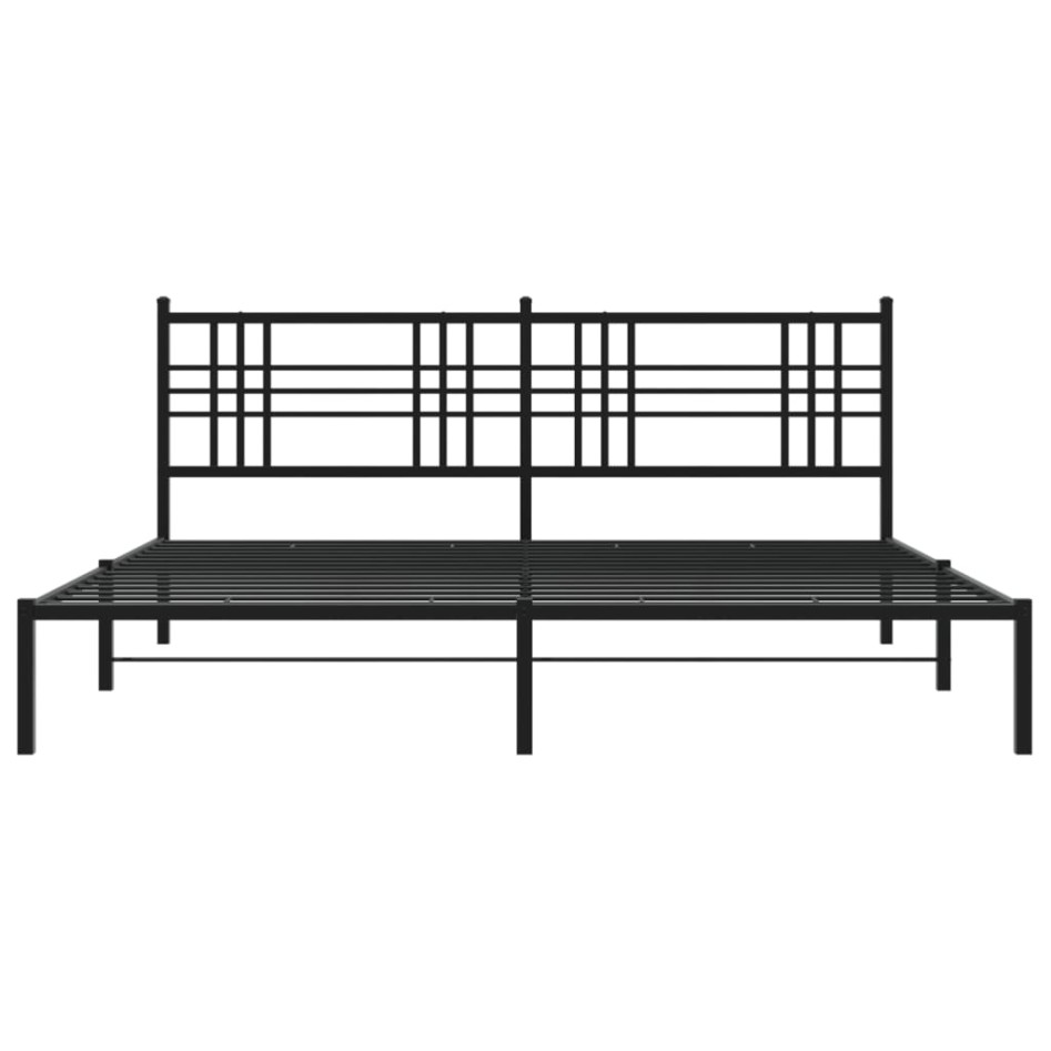 Estructura de cama con cabecero metal negro 183x213