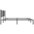 Estructura de cama con cabecero metal negro 183x213